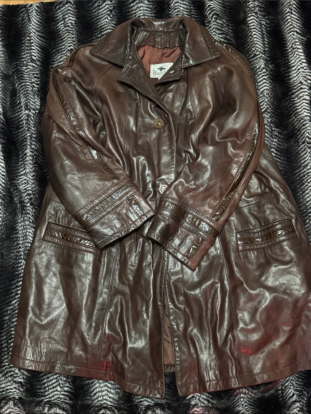Damselle luxurious vintage leather jacket 
Made in New York
